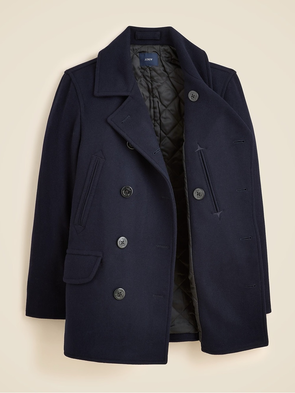 J. CREW Dock peacoat in wool blend with PrimaLoft® Navy Size M NWT $498 C0038 - Picture 4 of 12